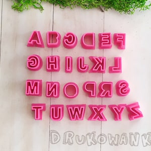 Alphabet Polymer Clay Stamps Polymer Clay Letter Stamps Polymer Clay  Cutters Air Dry Clay Metal Clay Cookie Cutter 