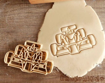 Formula 1 Cars Speed Race Front View Vehicle Bolid Motor Sport Circus World Championship Cookie Cutter Pastry Fondant Dough Biscuit