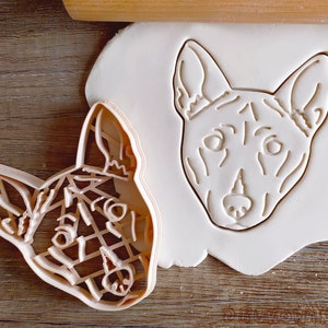 Set of Basenji Dogs Hunter Face Body Cookie Cutter Pastry Fondant Dough Biscuit