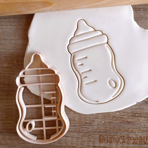 Bottiglia di latte Bambino Bambino Neonato Bambino Incinta Madre Tagliabiscotti Pasticceria Fondente Pasta Biscotto