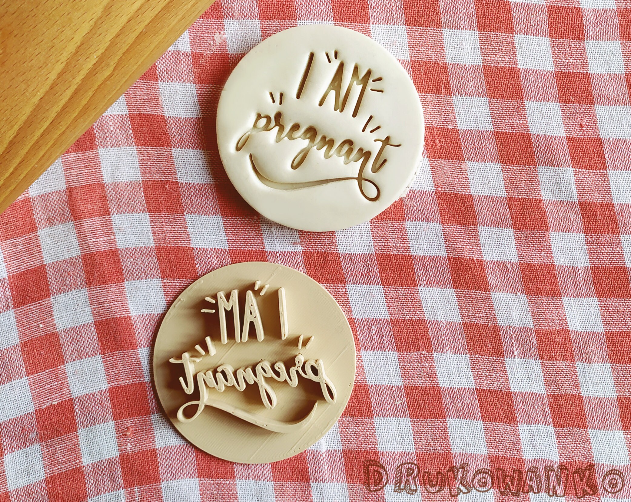 I Am Pregnant Stamp Embosser Cookie Cutter Pastry Fondant Dough Biscuit