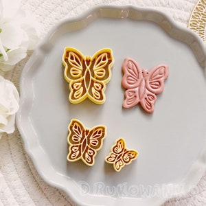 Motte Schmetterling Insekt 3 Polymer Clay Cutter für Ohrring Schmuck machen Micro Cutters Stempel Ton Werkzeuge Dekoration Art Craft