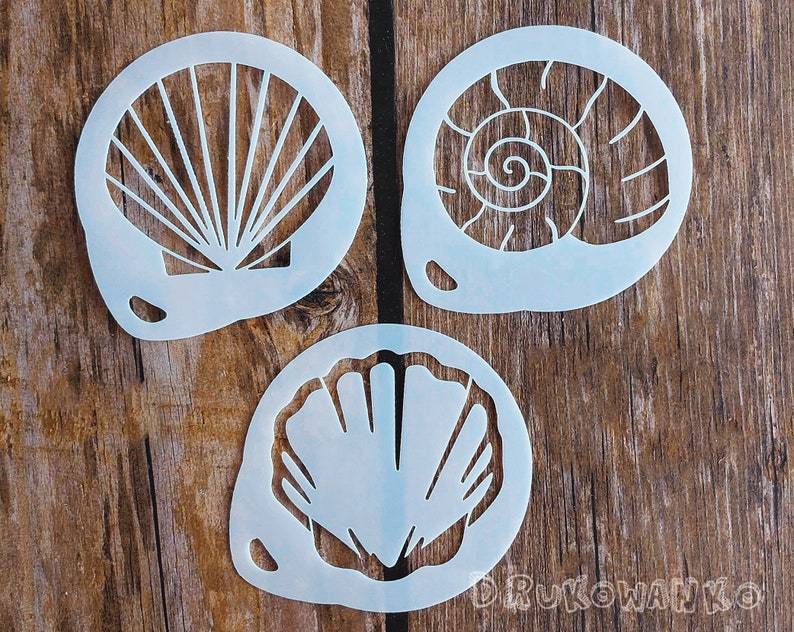 Seashell Shell Sea Ocean Treasures Ancient - Stencil Mylar Art Craft ...
