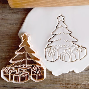 Christmas Tree With Presents Christmas Cookie Cutter Pastry Fondant Dough Biscuit
