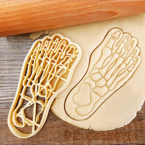 Anatomical Foot Medicine Body Biology Science Bones Chemistry Cookie Cutter Pastry Fondant Dough Biscuit
