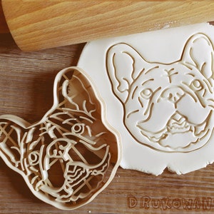 Bulldog francese Bull Dog Cookie Cutter Pasticceria Fondente Pasta Biscotto