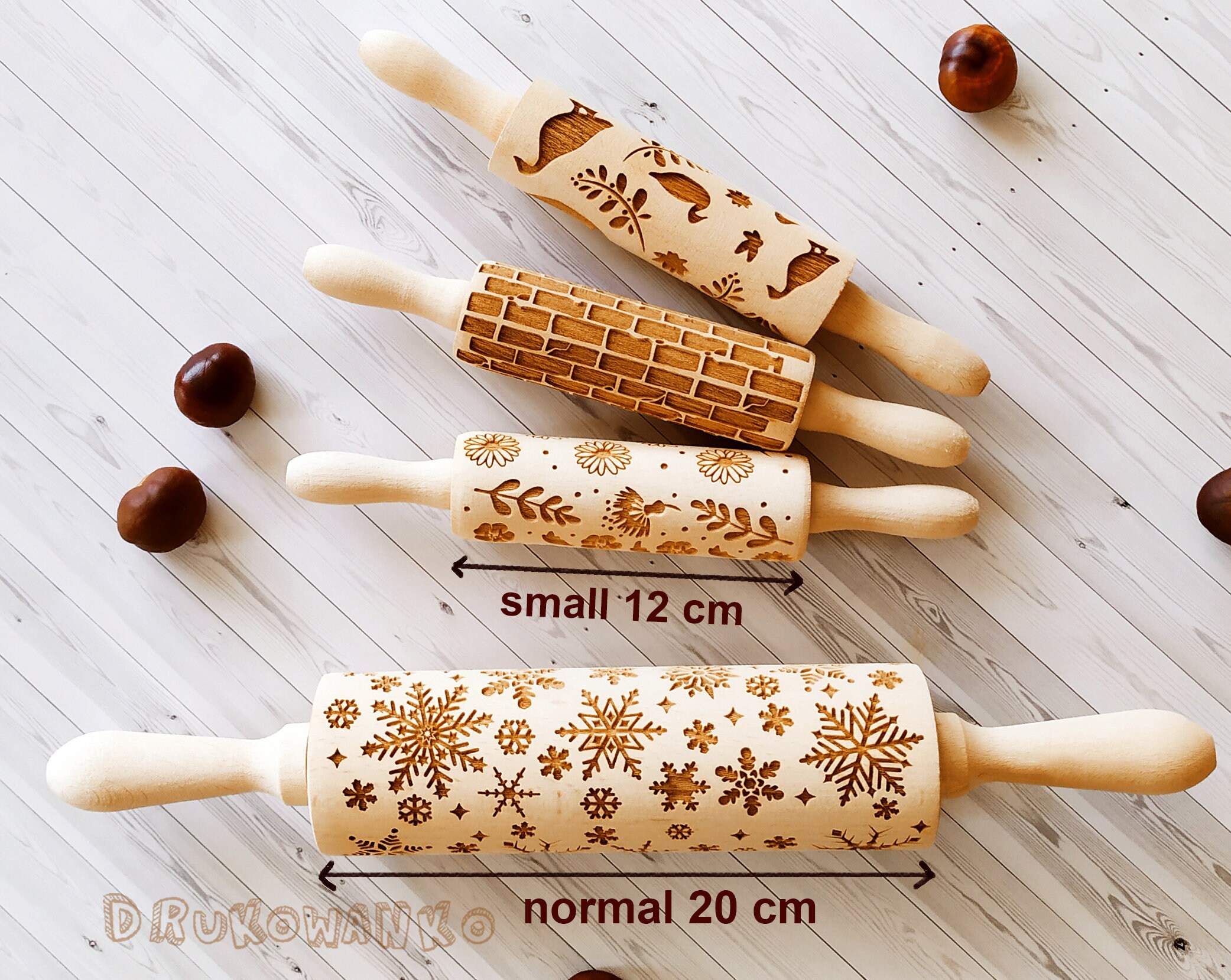 Monstera Rolling Pin Embossed Clay Stamp Mold Christmas Gift