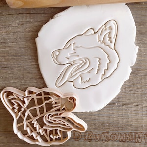 Happy Corgi Head Side Pet Animal Doggo Doggy Dog Breed Cookie Cutter Pastry Fondant Dough Biscuit