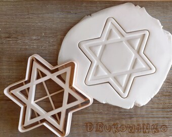 Davidster Joodse religie Cultuur Symbool Mystiek patroon Oud Koekje Uitsteker Gebak Fondant Deeg Biscuit
