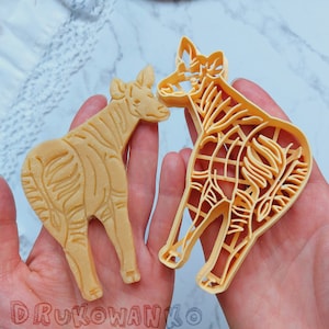 Okapi Körper Tier Wald Giraffe wilde Afrika Landschaft animierte beliebte Cookie Cutter Gebäck Fondant Teig Keks