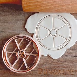 Strahlung Warnschild Atom Atomic Atomic Waste Cookie Cutter Gebäck Fondant Teig Keks