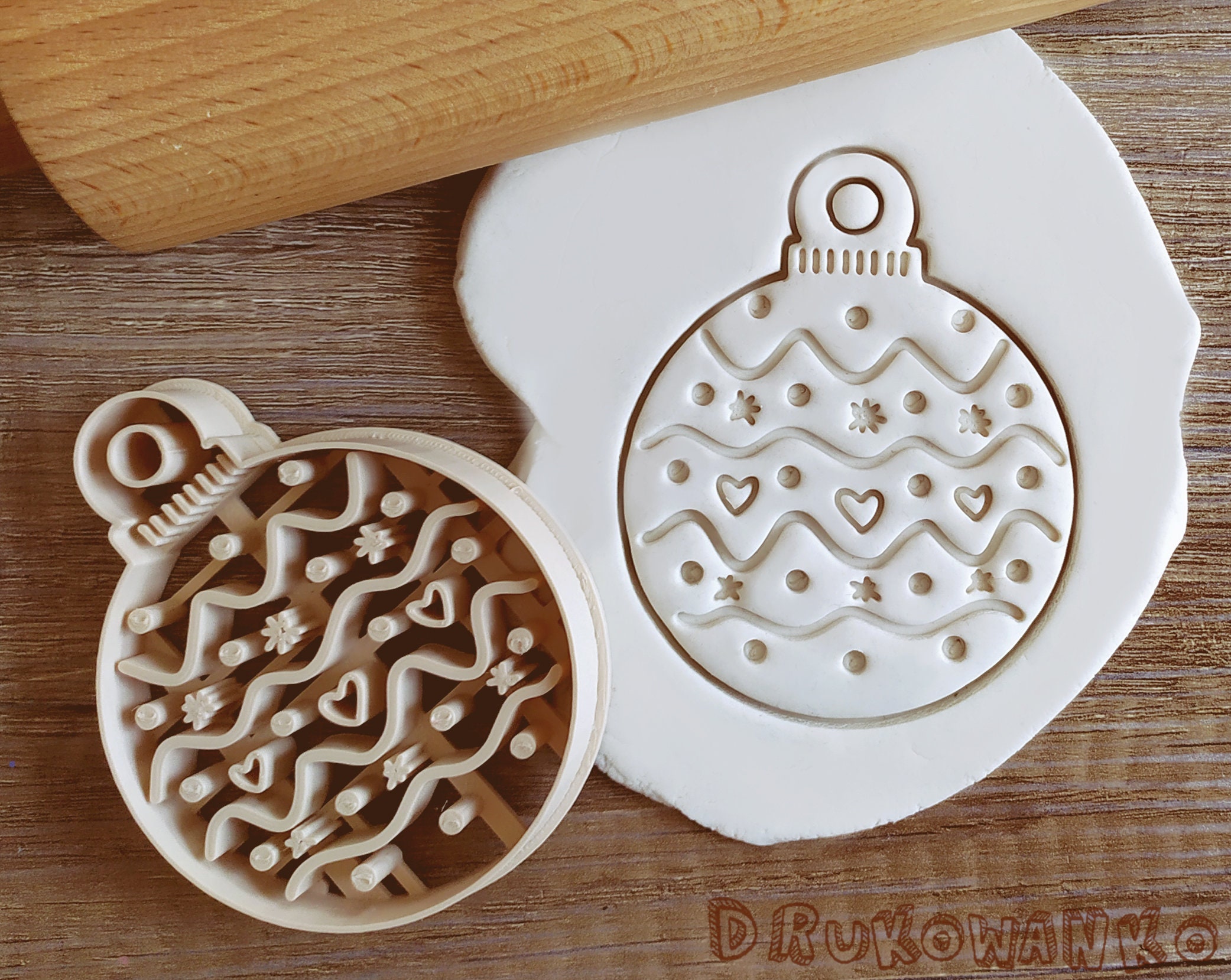 Bauble Ball Tree Christmas Cookie Cutter Pastry Fondant Dough Biscuit