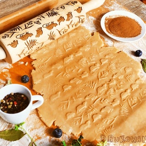 Rats Rat Rodent Rolling Pin Embossed, Cookies, Cookie, Roller, Laser Engraved, Gift, Christmas, Fondant, Dought, Biscuit, Pastry