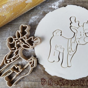 Sweet Reindeer Christmas Cookie Cutter Pastry Fondant Dough Biscuit