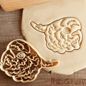Cockatoo Birb Bird Parrot Australia Big Funny  Head Feathers Flying Animal Cookie Cutter Pastry Fondant Dough Biscuit