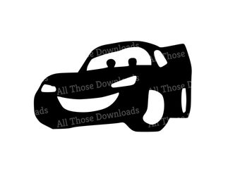 Lightning Mcqueen Silhouette SVG - Etsy