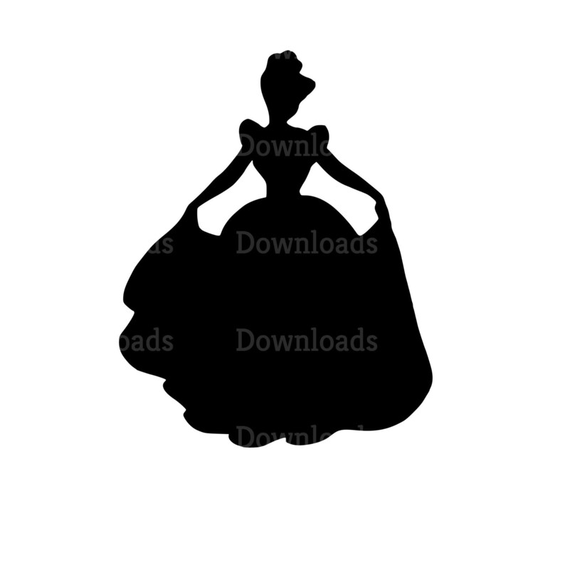 Download Cinderella Silhouette SVG | Etsy