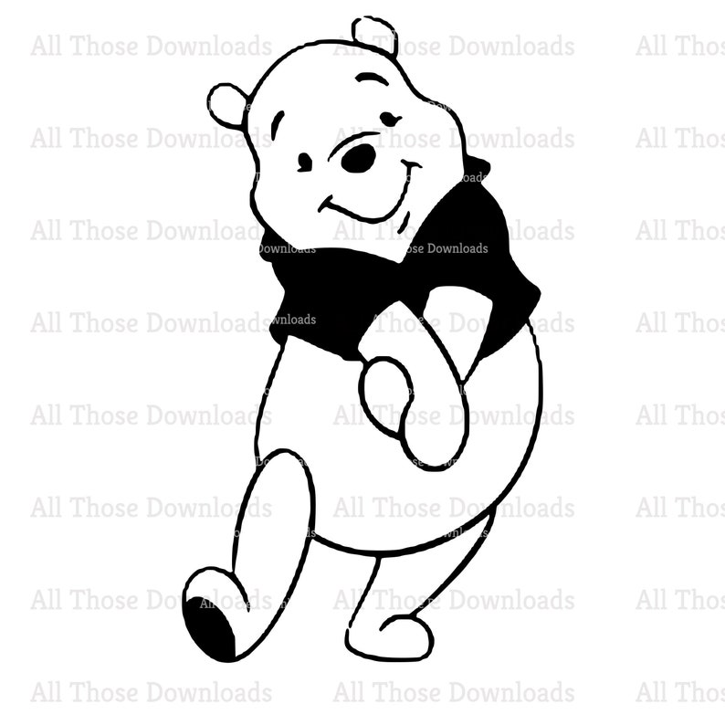 Winnie the Pooh Silhouette SVG | Etsy