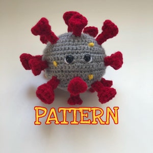Covey el patrón de crochet de peluche amigurumi del virus
