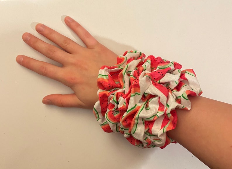 Watermelon Print ScrunchiesHair Ties and Elastics for Women and GirlsGift IdeasGirly Hair Accessories