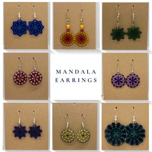 Shrink Plastic Mandala Earrings - Shrinky Dink Jewelry