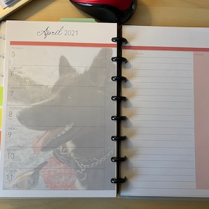 Weekly Disc-Bound Calendar Printed Refill / Jarvis (Custom Dates)