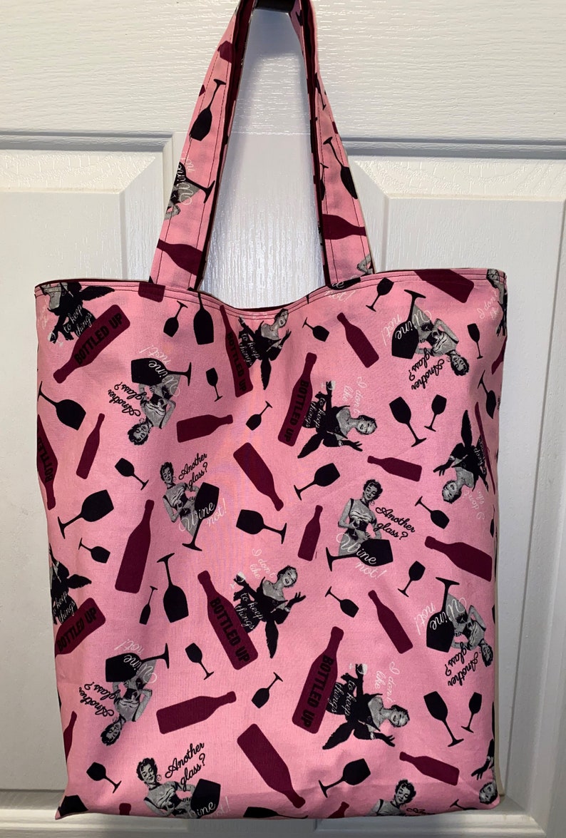 Reusable Shopping Bag / Tote Bag / Washable Reversible Etsy