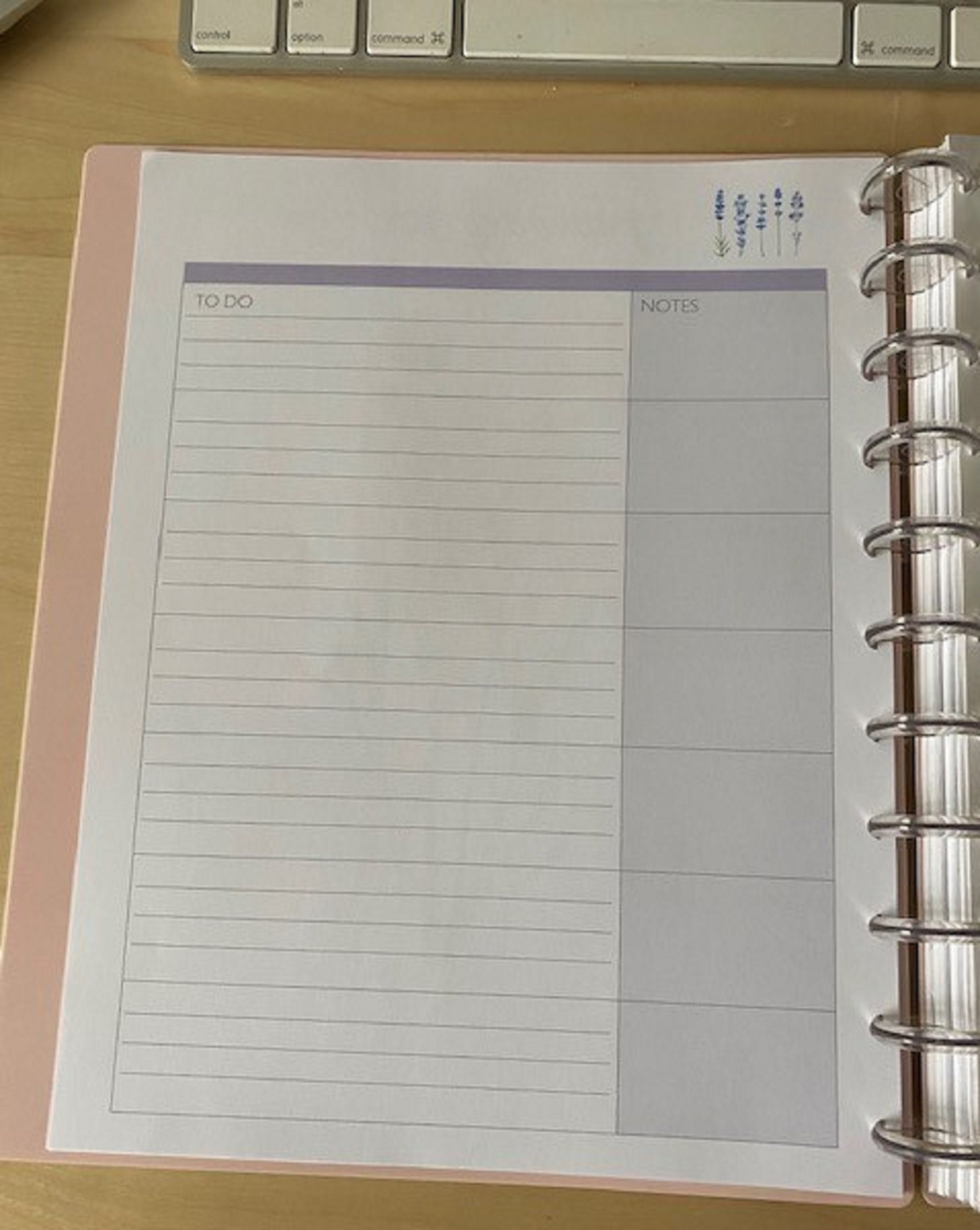 Weekly Disc-bound Calendar Printed Refill / Lavender - Etsy