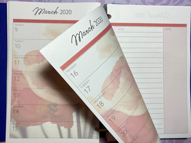 2020 Weekly Disc-Bound Calendar Printed Refill / Floral | Etsy 2020 Weekly Disc-Bound Calendar Printed Refill / Floral | Etsy