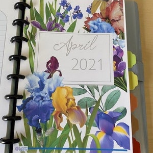 Pen+gear Disc Planner Accessory Kit, Purple Floral, 9 Pieces, Size: 8 inch x 9.75 inch