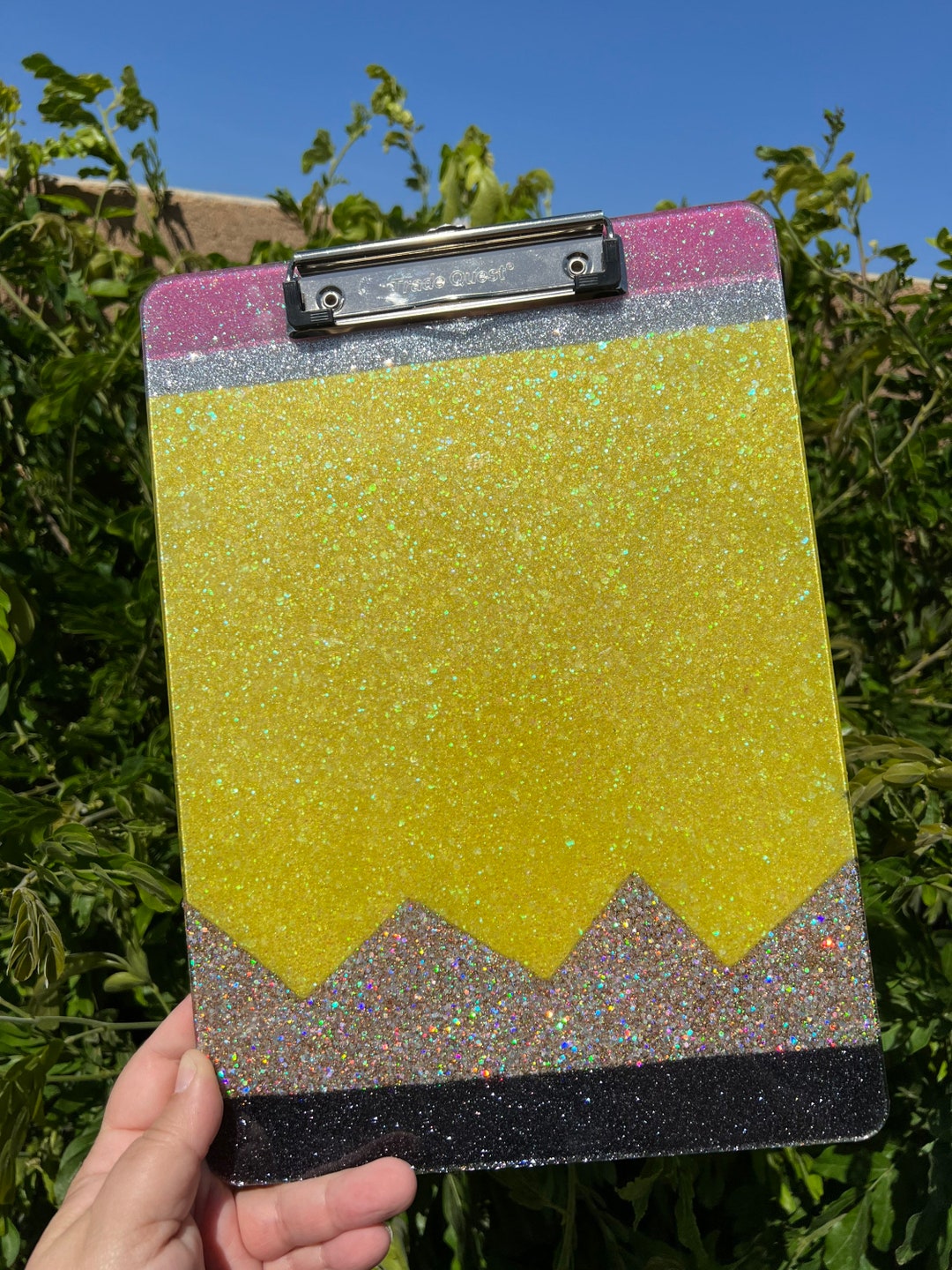 Glitter Teacher Pencil Clipboards Etsy