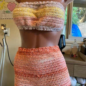 Crochet Bandeau Bikini Set