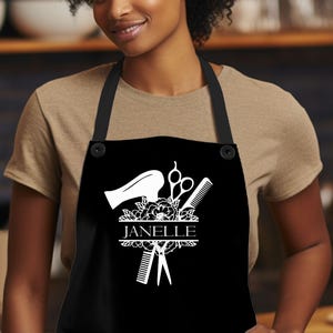Personalized Hair Stylist Apron, Custom Salon Apron, Work Apron, Gift for Hairstylist, Graduation Gift