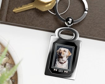 Personalized Pet Photo Keyring, Photo Keyring, Dog, Cat Photo Key Chain, Photo Key Fob, Pet Lover Gift, Pet Memorial Gift