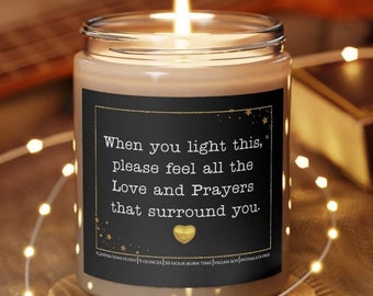 Love and Prayers Gift Candle,  Thinking of You Gift,  Feel Better Gift,  Encouragement Candle, VeganSoy Candle, Inspirational Candle