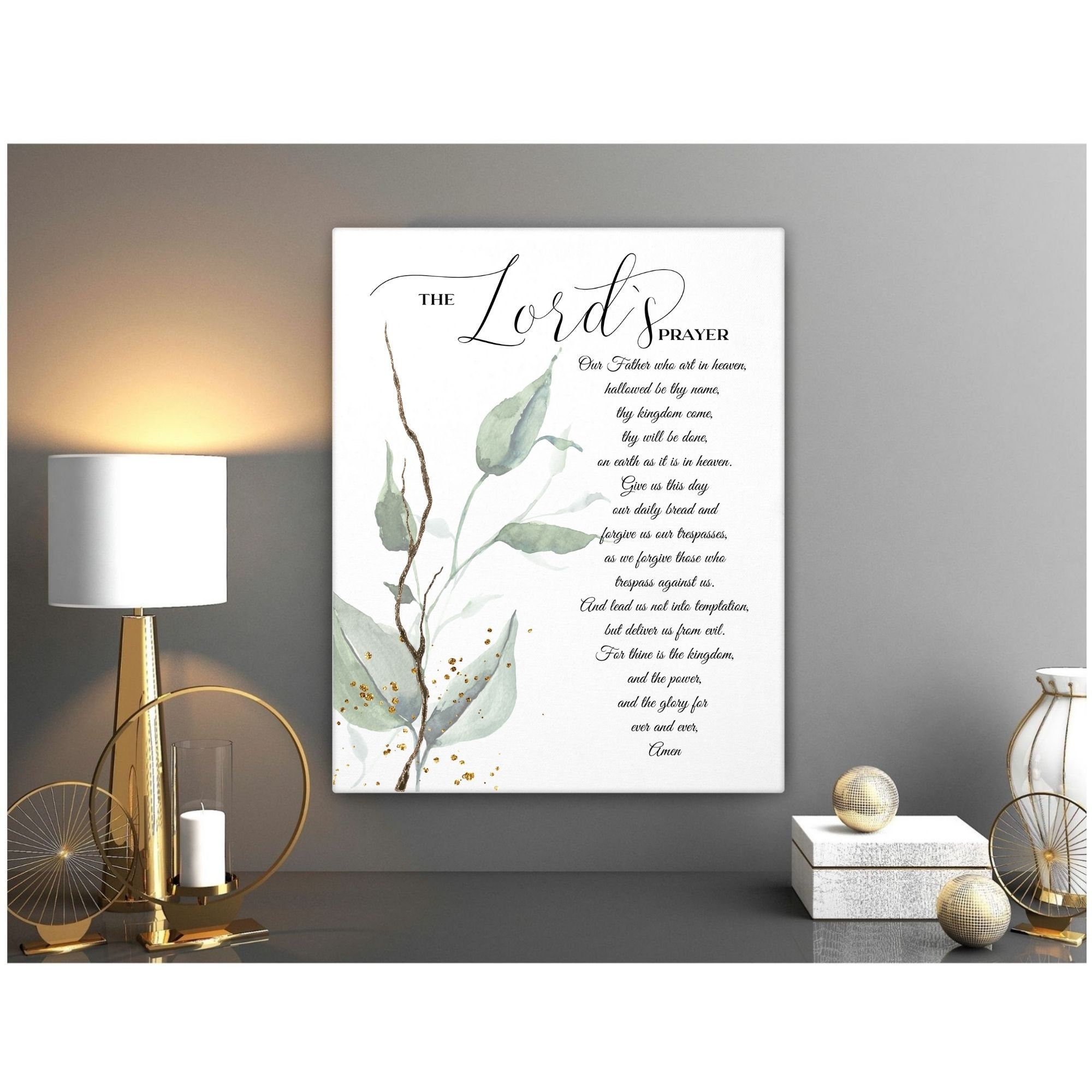 The Lord's Prayer Canvas Gallery Wraps Bible Verse Canvas Etsy