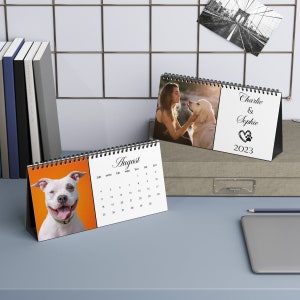 Personalized Pet Photo Desk Calendar, Dog, Cat, Any Pet, Gift for Fur Parent, For Kids, Customized for You image 4