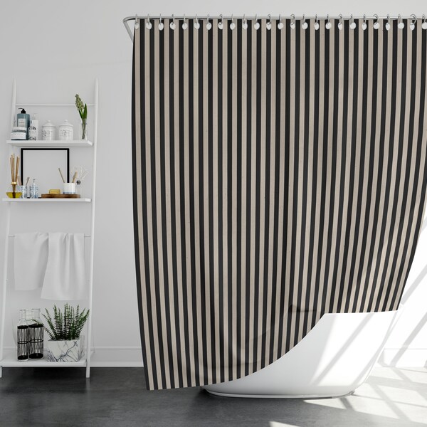 Black and White Shower Curtain Etsy
