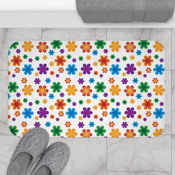 Multi Colored Bathroom Rugs Etsy
