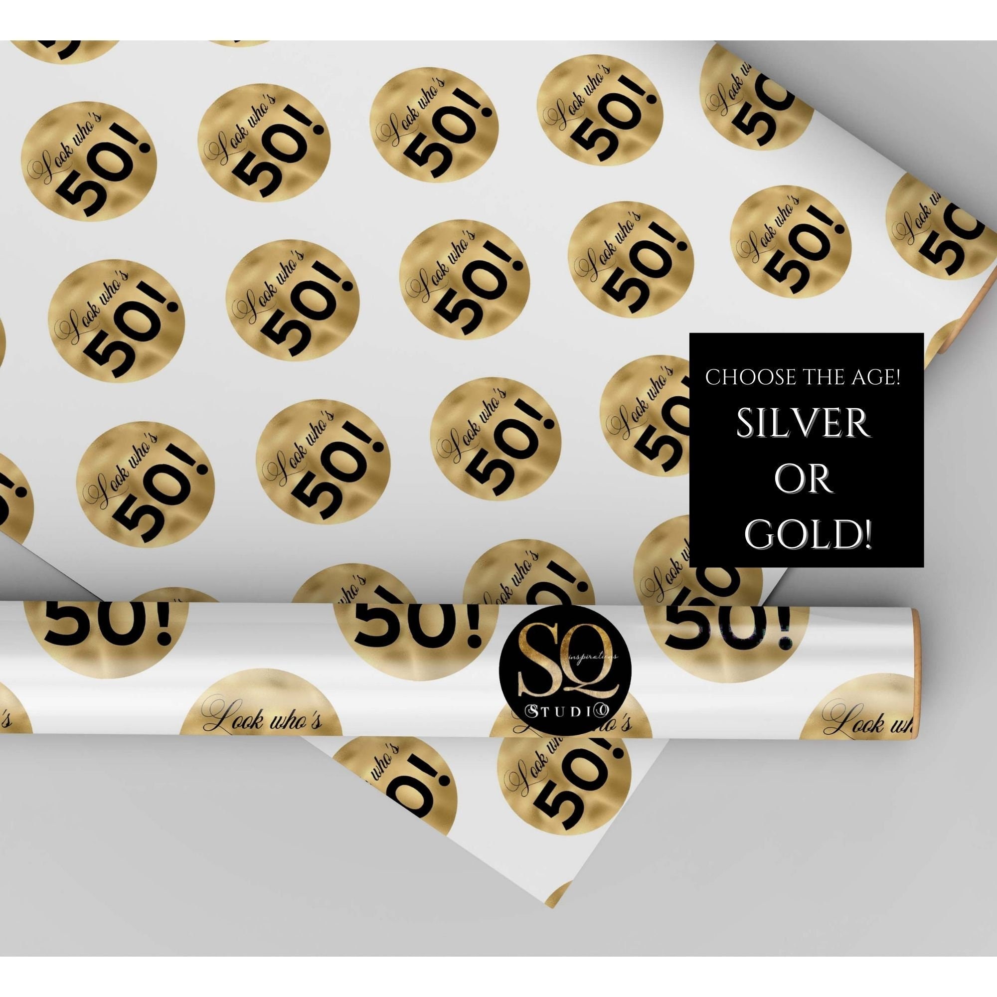 Wrapping Paper, W: 50 cm, 60 g, gold, 5 m/ 1 roll