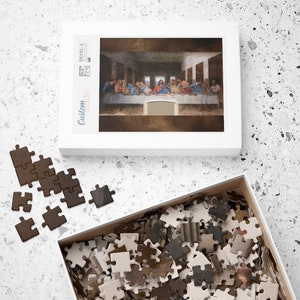 Rompecabezas de La Última Cena, 4 tamaños, Rompecabezas personalizado, Rompecabezas religioso, Regalo de Navidad, Regalo de cumpleaños imagen 5