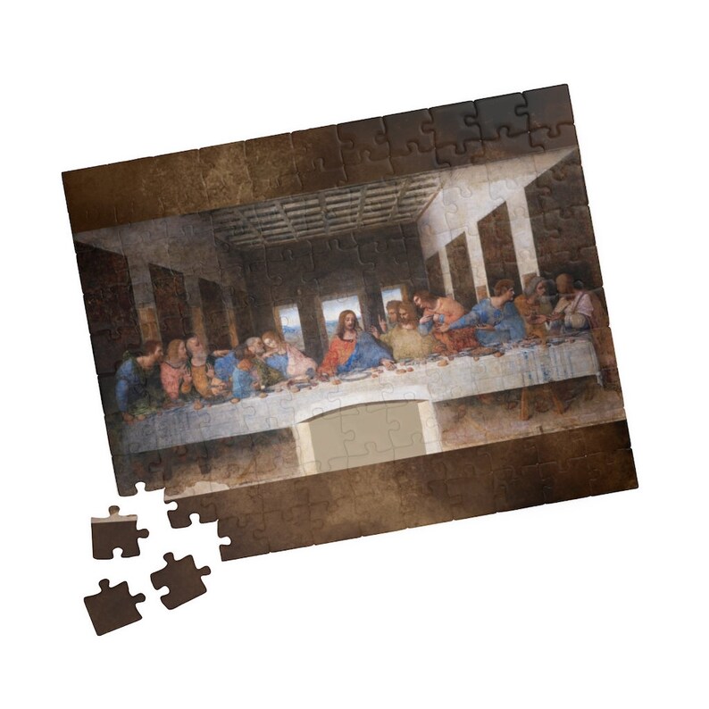 Rompecabezas de La Última Cena, 4 tamaños, Rompecabezas personalizado, Rompecabezas religioso, Regalo de Navidad, Regalo de cumpleaños imagen 4