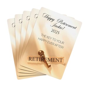 Cartes à jouer personnalisées pour la retraite, La clé du bonheur pour toujours, Cadeau de retraite, Cartes à jouer personnalisées, Cartes de poker
