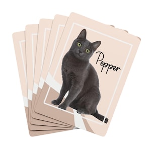 Juego de tarjetas con fotos personalizadas para mascotas, juego de tarjetas con nombre para mascotas personalizado, regalo para el día del padre o la madre, regalo conmemorativo, regalo para amantes de las mascotas, perro, gato, tarjetas con fotos para mascotas