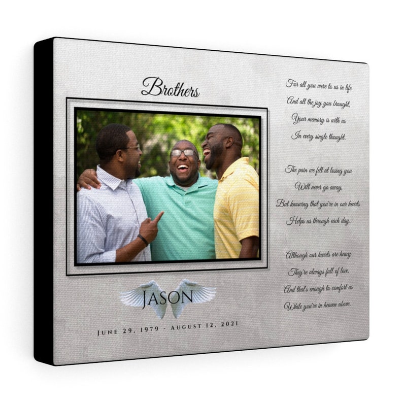Personalized Photo Memorial Canvas Print Celebration of Life Etsy