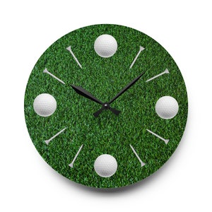 Golf Lover's Clock, Golf Ball Clock, Games Room Clock, Sport's Room Clock,  Father's Day Gift, Birthday Gift