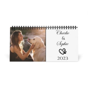Personalized Pet Photo Desk Calendar, Dog, Cat, Any Pet, Gift for Fur Parent, For Kids, Customized for You image 2