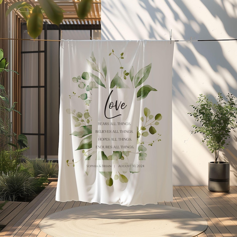 PERSONALIZED Love Bears All Things Blanket ,wedding Gift, Anniversary