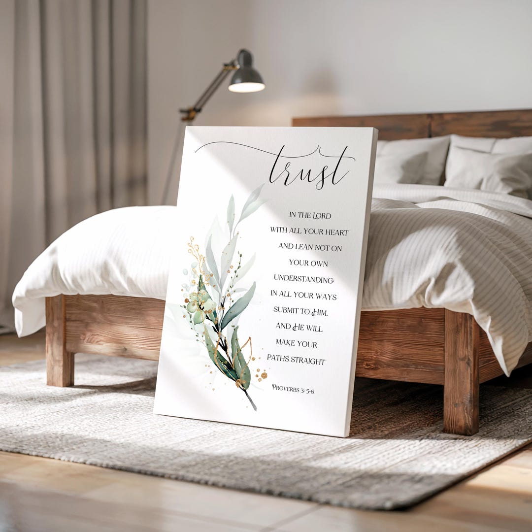 Proverbs 3: 5-6, Trust in the Lord With All Your Heart Canvas Print ...