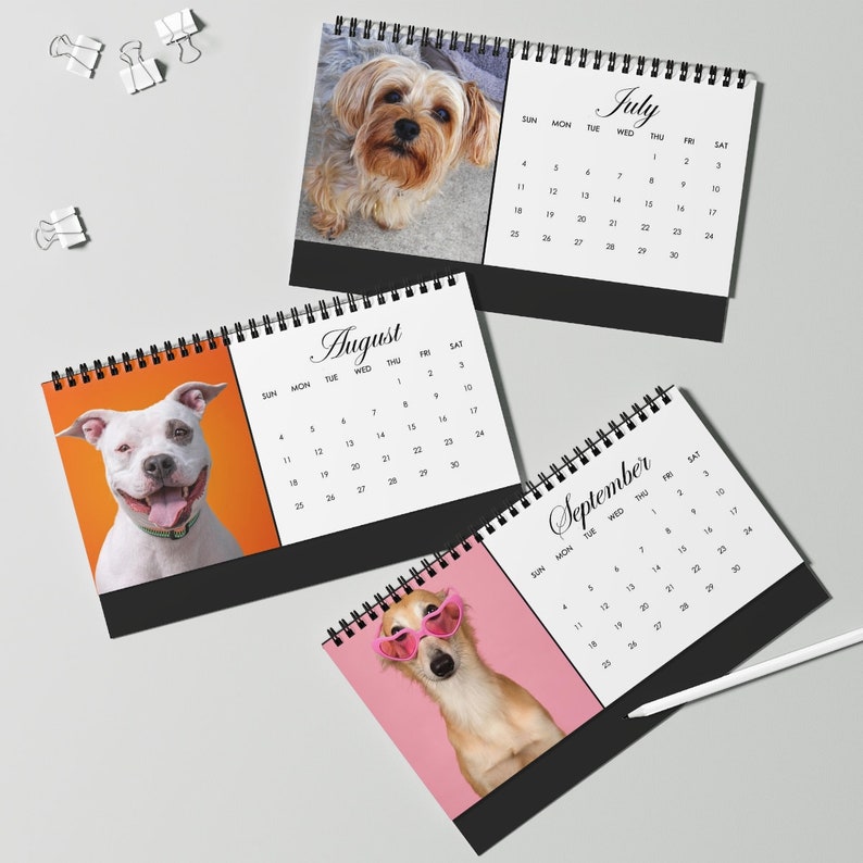Personalized Pet Photo Desk Calendar, Dog, Cat, Any Pet, Gift for Fur Parent, For Kids, Customized for You image 7